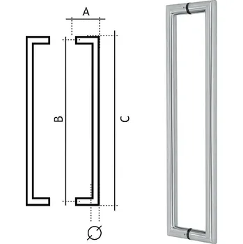 Madlo do koupelny 82251250 jednostranné madlo