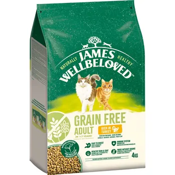 Krmivo pro kočku 4kg James Wellbeloved Adult Cat Grain Free Turkey
