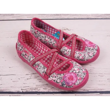 Dívčí bačkory Balerínky bačkory papuče Befado Blanca 118X016 s růžičkami velikost: 27