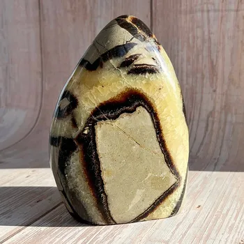 Septárie leštěná freeform Madagaskar TP13 č. 1 cca 9,5 x 13,5 cm, 1155,5 g