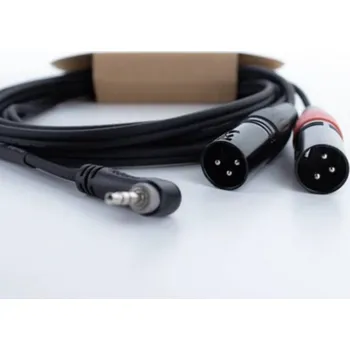 Audio kabel Cordial EY 3 WRMM XLR Y adaptér [1x jack zástrčka 3,5 mm - 2x XLR zástrčka 3pólová] 3 m černá