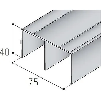Stavební profil S05 profil horní - délka 1,5 m