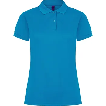 Dámské tričko Henbury Dámská polokošile Coolplus s pleteným límcem Barva: modrá safírová, Velikost: M W476