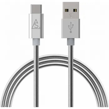 Datový kabel BlueLounge USB-A – USB-C kabel USB 1 m stříbrný (613362)