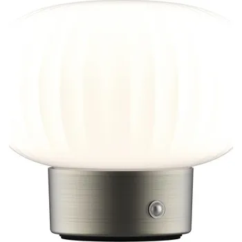 Lampička LED Stmívatelná dotyková stolní lampa LATTE LED/1,8W/5V USB 2000 mAh chrom/bílá