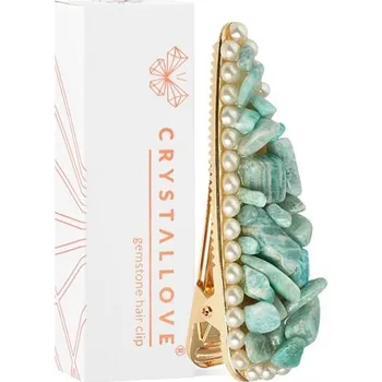 Crystallove - Sponka do vlasů z amazonitu Šperky do vlasů unisex