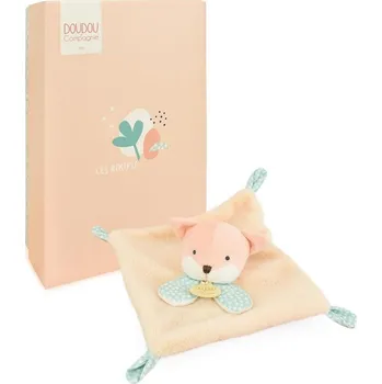 plyšák Doudou Plyšový muchláček oranžový Liška 19 cm