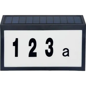Venkovní osvětlení LED Solární domovní číslo NUMERO LED/3,7V 6000K 1200 mAh IP44 černá