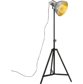 Stojací lampa vidaXL Stojací lampa 25 W vintage stříbrná 61 x 61 x 90/150 cm E27