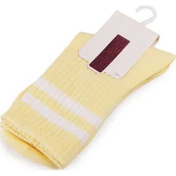 Dámské ponožky Bavlněné ponožky unisex - 3 žlutá světlá