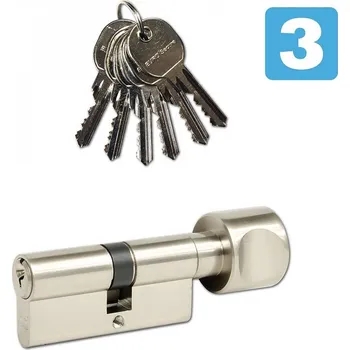 Vložka do dveří EURO SECURE Ni 35+45 KNOFLÍK