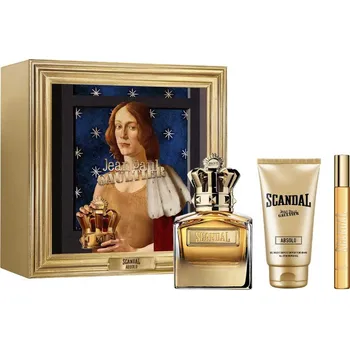 Pánský parfém Jean Paul Gaultier Scandal Pour Homme Absolu parfém pro muže sada Parfem 100ml, Parfem 10ml, Sprchový gel 75ml.