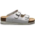 Jasný Pantofle LUCCA bílé na klínku Velikost: 35