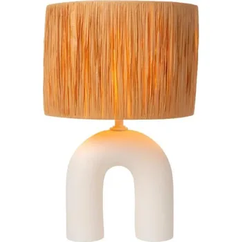 Lampička Lucide RONDA - Stolní lampa - 1xE27 - Dřevo/Bílá