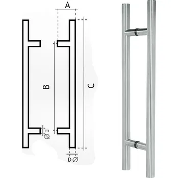 Madlo do koupelny 83300350 Madlo nerez jednostranné