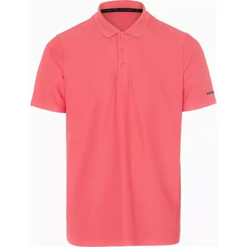 Pánské tričko PORSCHE DESIGN Hexagon Polo Shirt Polokošile tričko s límečkem a knoflíčky se šestihranným vzorem oranžově korálová (Stylové polo tričko v ikonickém šestiúhelníkovém vzhledu. Běžný střih.)