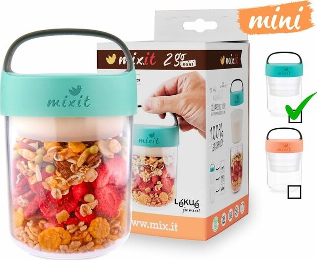 Mixit Mixit 2go mini – svačinový box 400 ml (mintový)