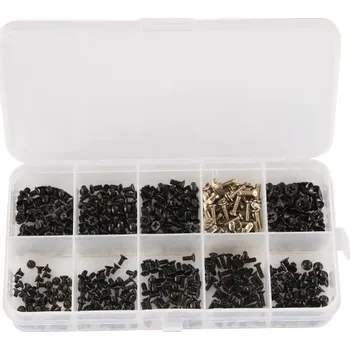 Šroub Sada 500ks mini šroubů ideální pro notebooky, pc nebo telefony. CABTools-02 jedinečná mini sada se šrouby od M2, M2,5 a M3 v různých délkách 800ks