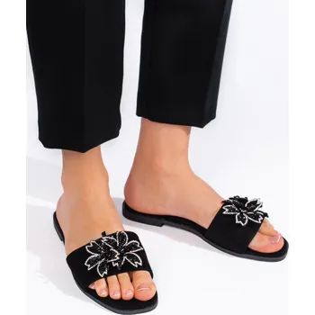 Dámské žabky Jedinečné dámské černé nazouváky bez podpatku 37