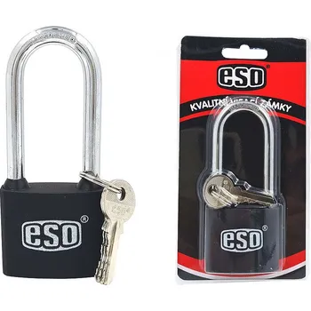 Visací zámek ESO 38 LS visací zámek dlouhé oko černý