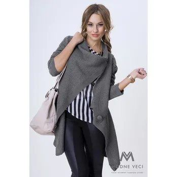 Dámské oblečení Krásný dámský kardigan DIMA - grafitový