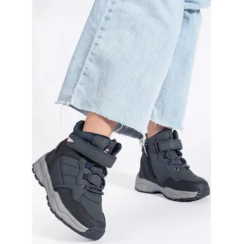 Dívčí kozačky Luxusní dětské tmavě modré kotníkové boty bez podpatku 28