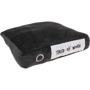 Žertovný předmět Vtipný polštář ve tvaru pořadače na dokumenty - Tired of Work