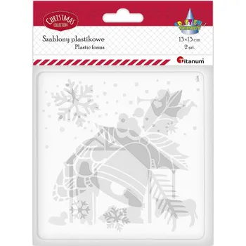 Obraz Plastové šablony Vánoční motivy 13x13cm Titanum