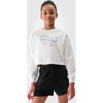 Dívčí mikina Dívčí cropped mikina 4F 4F šedá 3258826