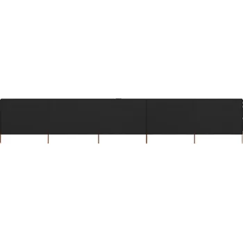 Slunečník vidaXL 5dílná zástěna proti větru textil 600 x 160 cm černá