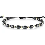 Lillian Vassago Šňůrkový zlatý náramek s hematity LLV07-GB005