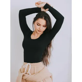 Dámské tričko Dámské tílko s dlouhým rukávem VS-DN 1902 LENA černá