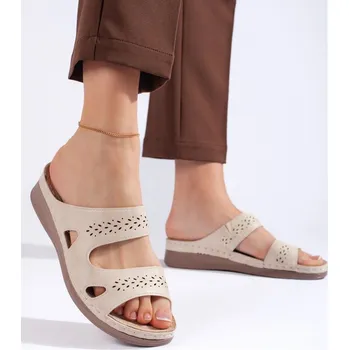 Dámské žabky Pěkné dámské nazouváky na plochém podpatku 37