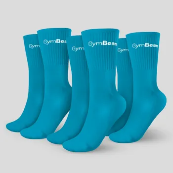Pánské ponožky Ponožky 3/4 Socks 3Pack Aquamarine - GymBeam Velikost: XL/XXL, Barva: modrá