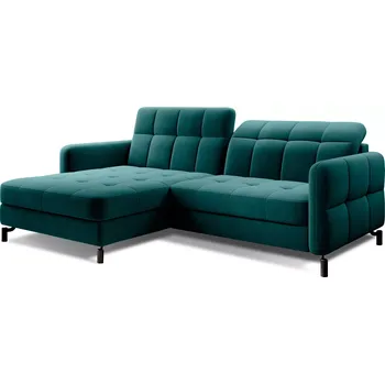 Sedací souprava Rohová rozkládací sedací souprava LORELLE 225 cm Mat Velvet 75 zelená levá