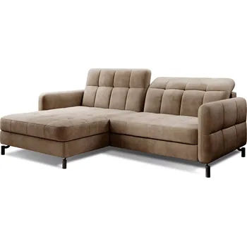 Sedací souprava Rohová rozkládací sedací souprava LORELLE 225 cm Monolith 09 světle hnědá levá