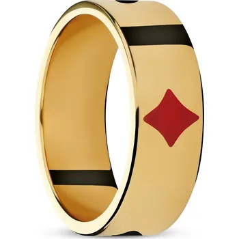 Prsten Ace | Prsten pokerová karta zlaté barvy - Seizmont