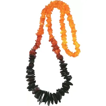 Náhrdelník Luxusní jantarový náhrdelník míchaný s úžasnými kousky 70 cm