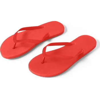 MAUPITI L / XL. Pohodlné pantofle s podrážkou z PE a páskem z PVC - Červená