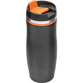 Termohrnek Dvoustěnný Cestovní Termohrnek Dark Crema - Černá / Oranžová