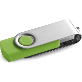 USB flash disk CLAUDIUS 4GB. 4 GB USB flash disk s kovovým klipem - Světle Zelená