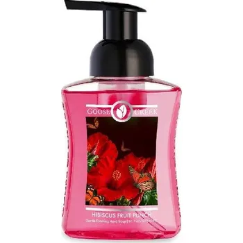 Čistící mýdlo VEGAN Mýdlo pěnové 260 ml HIBISCUS FRUIT PUNCH, vegan, bez GMO, parafínu a parabenů|Goose Creek