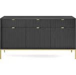Komoda Nova 154 cm černá/zlatá