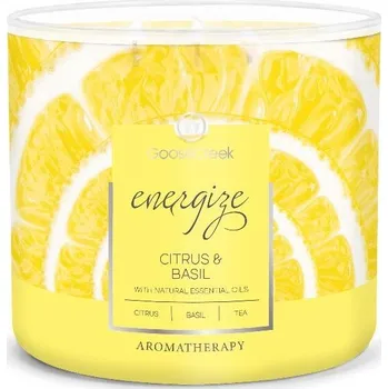 Svíčka Svíčka AROMATHERAPY 0,41 KG CITRUS & BASIL, aromatická v dóze, 3 knoty|Goose Creek