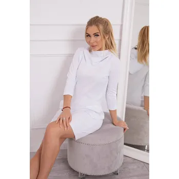 Dámské šaty Šaty s kapucí a kapsami bílé UNI