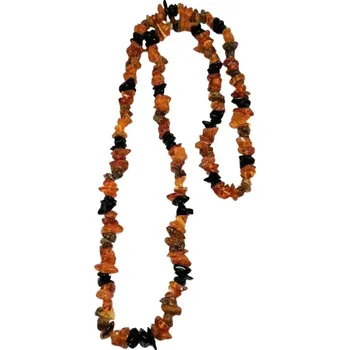 Náhrdelník Zajímavý jantarový náhrdelník tmavší mix,obvod 70 cm