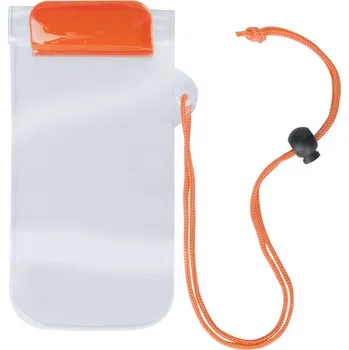 Pouzdro na mobilní telefon Voděodolný obal na mobil Wapro - Oranžová / Průhledná