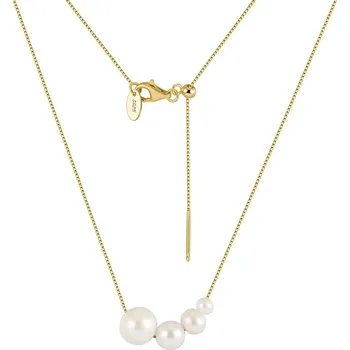 Řetízek Majya Stříbrný nastavitelný řetízek s přívěskem FLEUR pozlacený Ag/; ≤3,23 g 11651