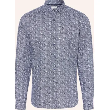 Olymp Pánská Košile Level Five Body Fit Se Lnem, tmavě modrá...