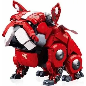 Stavebnice Sluban Sluban Stavebnice Pleyerid - Mechanický buldoček - červená